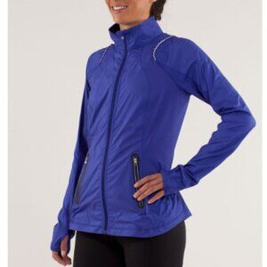 Lululemon Nothin' But Run Blue Jacket Lightweight Water Repellent Women's Size 6